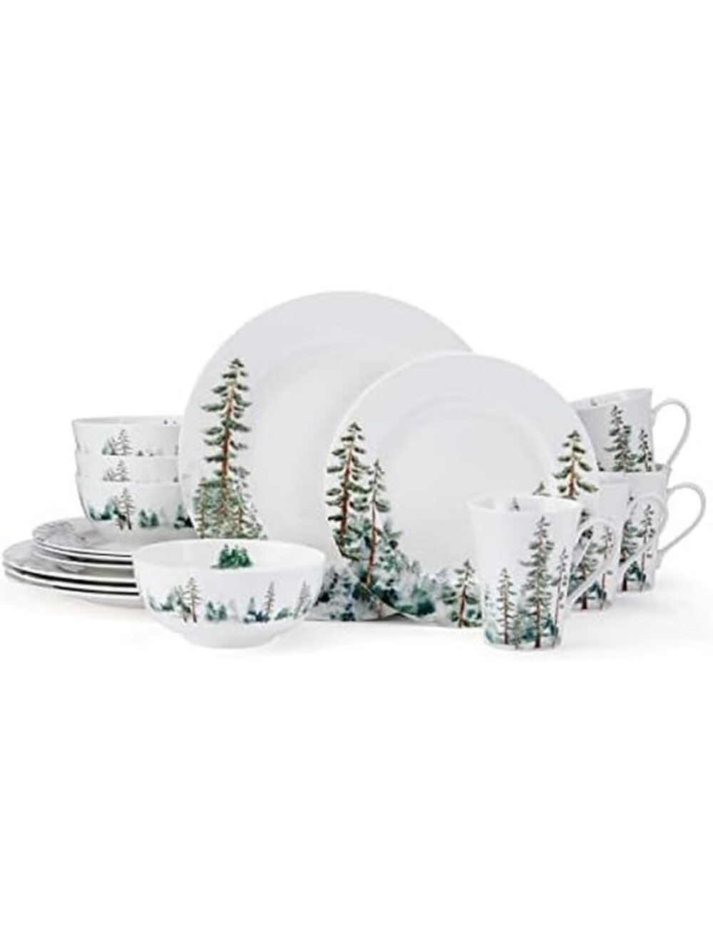 Lightweight Chip-Resistant 16-Piece Bone China Dinnerware Set, Service for 4